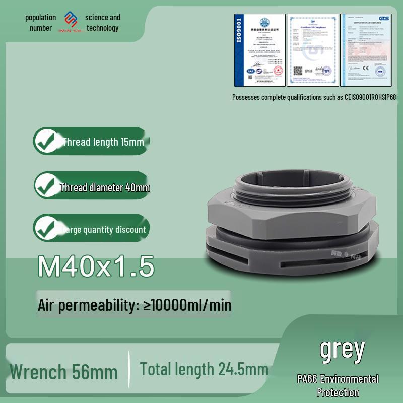 M12 Waterproof Breathable Nylon Automatic Vent and Pressure Relief Valve for Fermentation