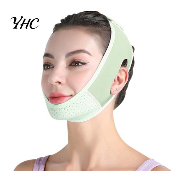 Women Face Bandage Chin Strap with Adjustable Fastener Tape Soft Breathable Double Reducer Beauty Sculpting
