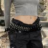 Fashion Bullet Accessories Belt Rivet Hollow Bullet Decoration Belt Leather Studded Goth Rock Punk Jeans Belt Designer Belts