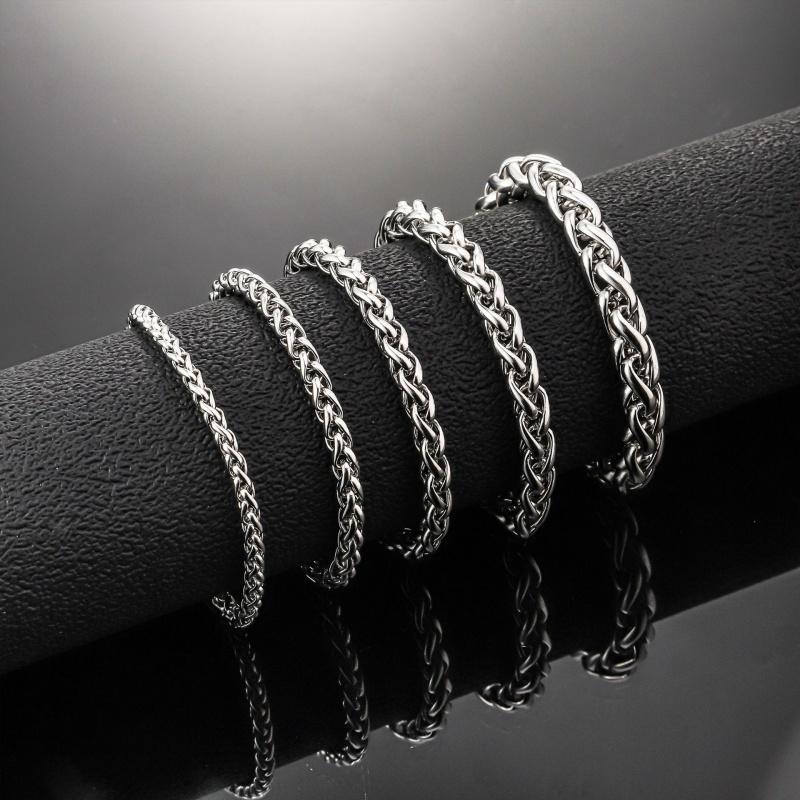 Hip Hop Stainless Steel Spinal Chain Bracelet Simple Men Titanium Steel Jewelry Fashion Party Accessories Gifts