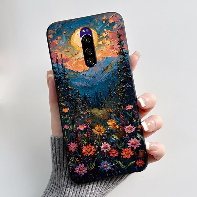 For Sony Xperia 1 Casing Luxury Cute Love Rabbit Funny Black TPU Soft Silicone Protective Back Cover For Sony Xperia1 Phone Case