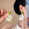 Gardenia Blossom Chinese Style Earrings: Fresh, Unique Flower Studs for Women - Perfect for a Summer Beach Atmosphere