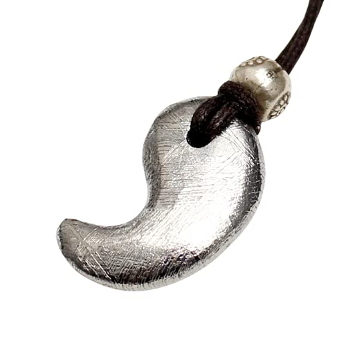 [World Accessories Carmelo] Gibeon Magatama Space Meteorite Pendant Choker for Men and Women