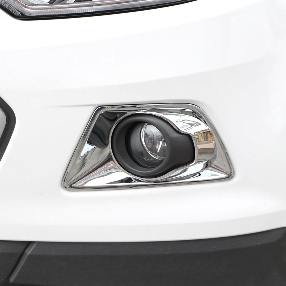 For Ford Ecosport 2013 - 2017 Front Fog Light Cover 2Pcs Fog Lamp Decoration Trim Sticker Auto Styling Accessories