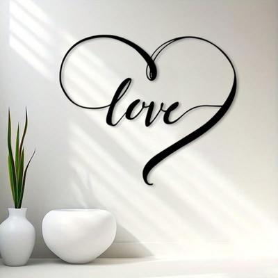 Metal Wall Art Heart Decor Romantic Home Office Wedding Valentine Gift