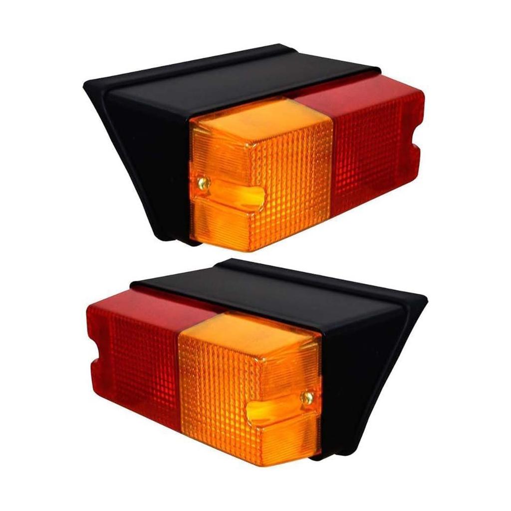 Tractor Taillights Front and Rear Combination Light Compatible with Sonalika Indofarm and Universal Pack of 4