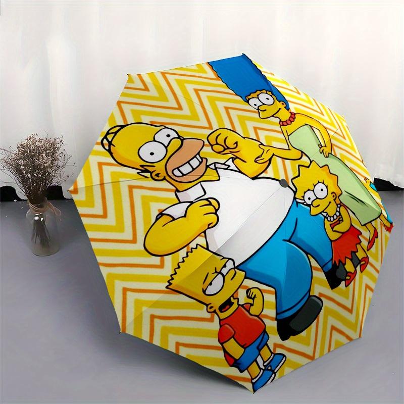 1pc Simpsons Family Themed High-quality Umbrella,Automatic Opening and Closing Umbrella,Multi-functional Umbrella G0811075
