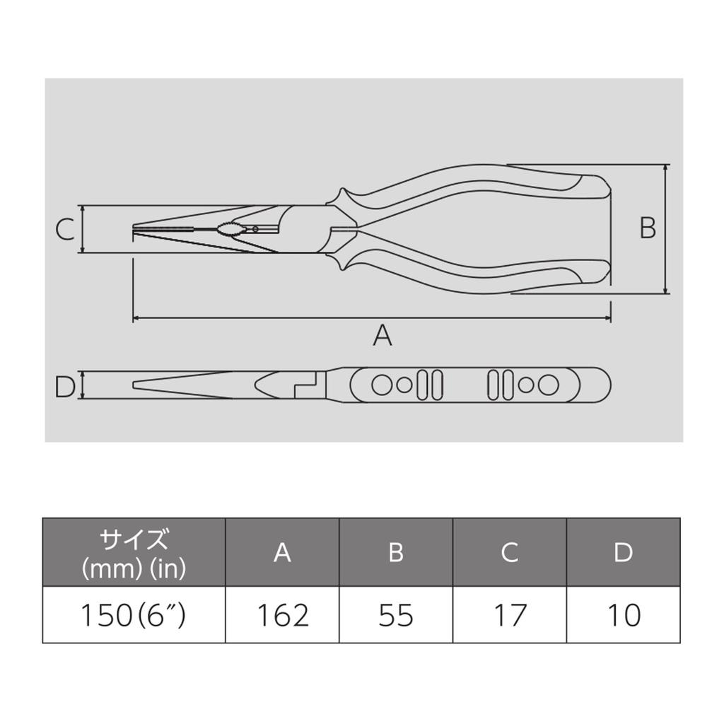 Victor Radio Pliers (with Stripping Hole), High Grade, 150mm, with Pliers Function for Turning, [280HG-150]