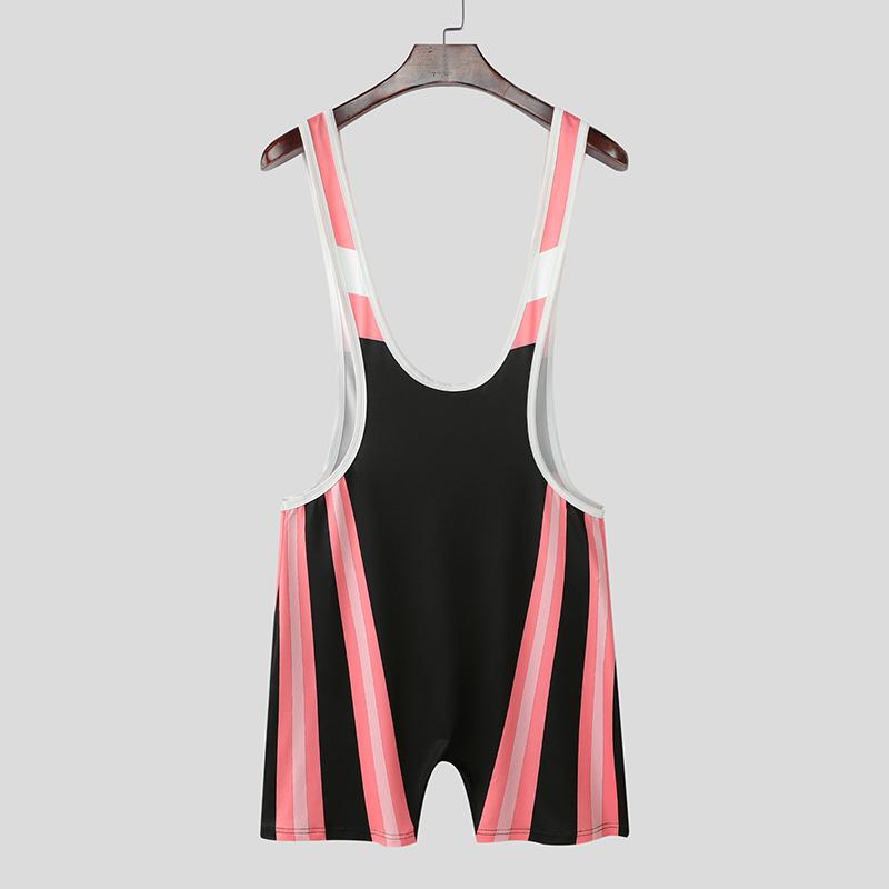 INCERUN Pánské Popruhy Bez Rukávů Potisk Písmen Přiléhavé Kombinézy Romper Body