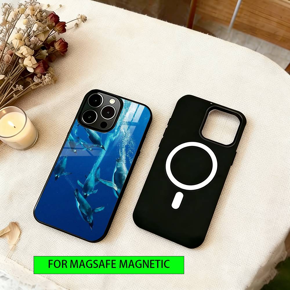 Sea animals  Phone Case For iPhone17,16,15,14,13,12,11 Plus,Pro Magnetic For Magsafe Wireless Charging