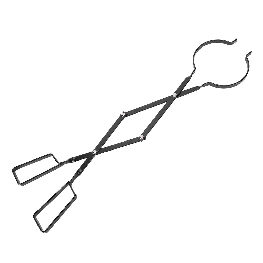 Log Grabber Foldable 26 Inch High Strength Iron Scissor Shape Bonfire Fireplace Tong for Outdoor