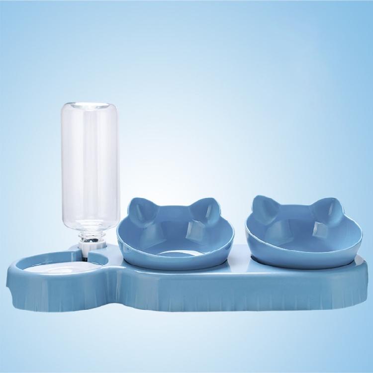 3 in 1 Dogs Feeder Cat Food Water Bowl No-Spill Feeder Bowl Water Bottle