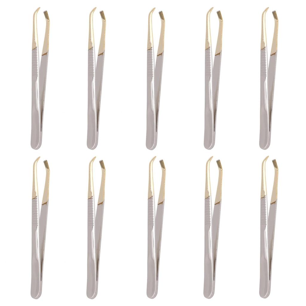 Eyebrow Tweezers Clip Plucking Clips Make Up Tool Stainless Steel Slant Tip Eyes Tweezer Clip for Face Hair Removal High Quality