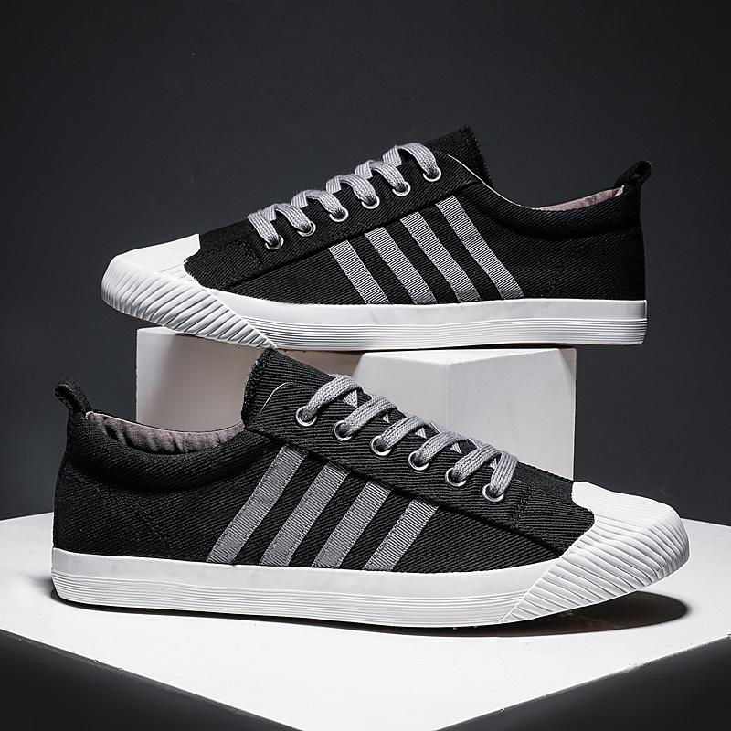 Мужская всесезонная парусиновая вулканизированная повседневная обувь в стиле ретро — фото 11