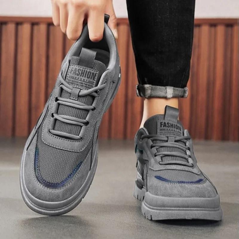 Męskie Sneakersy Oddychające Sportowe Wygodne Buty do Biegania dla Mężczyzn Siateczkowe Sznurowane Buty do Joggingu Wulkanizowane Zapatillas De Hombre