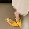 Fashion SUOJIALUN 2025 Summer New Women Slipper Fashion Weave Hemp Slip On Mules Shoes Soft Flat Heel Outdoor Dress Sandal Shoes