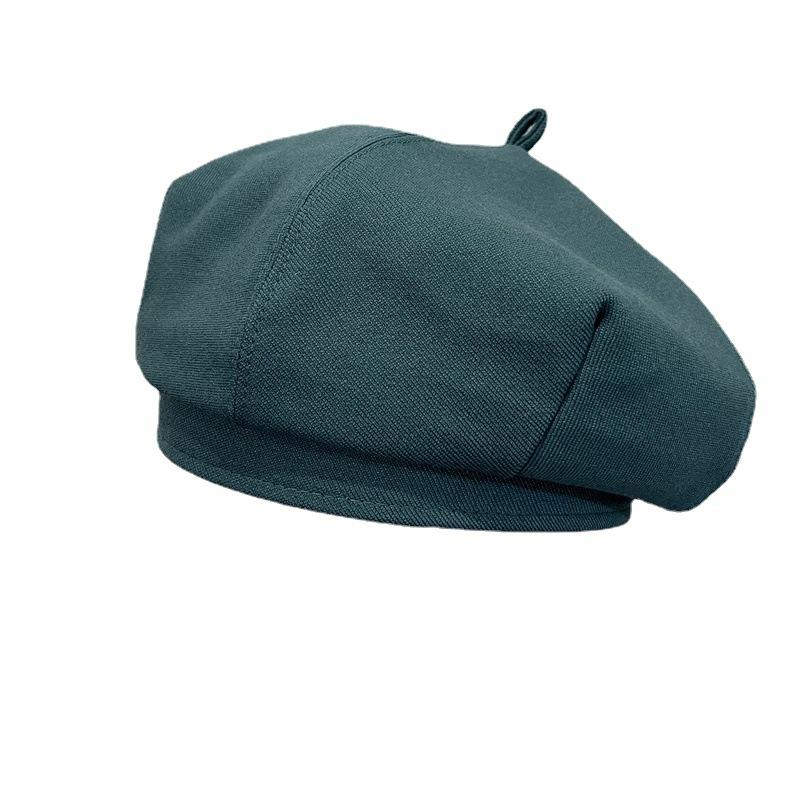 Autumn and Winter Solid Color Beret Female British Retro Bud Hat Fashion Versatile Pumpkin Hat Painter Hat