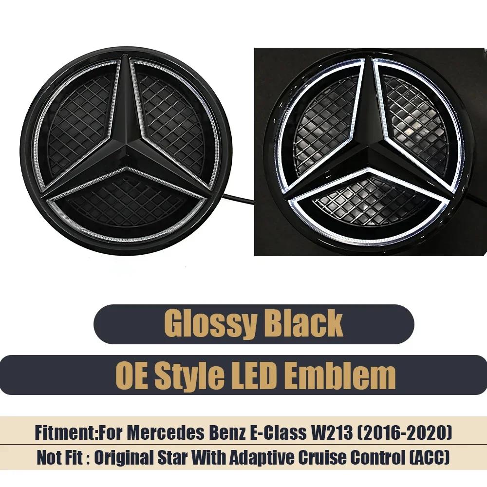 AAVM1 3D Front Grille Star Emblem For Mercedes Benz E-Class W213 2016-2020 E200 E250 E300 E350 E400 E450 Illuminated Logo