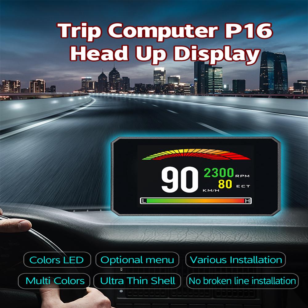 Buy Black LED Color Screen P16 Highlight Driving Car OBD Instrument ...