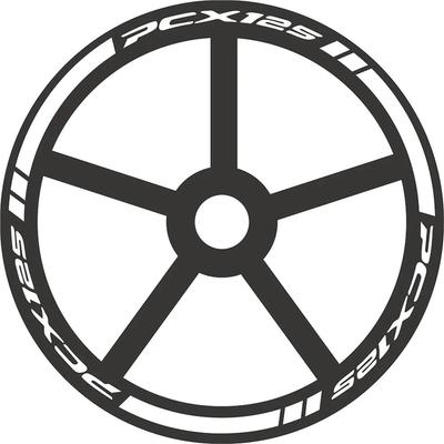 Motorcycle Wheel Stickers Fit Honda PCX 125 PCX125 PCX-125 Reflective Rim Decal Stripe Tape