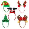 1 Piece/5Pcs Funny Santa Claus Leg Hairband Christmas Tree Headband Set Xmas Party Headwear For Adults Girls Holiday Family Gift