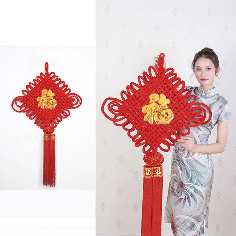 Peace Blessing Red Chinese Knot Room Wall Ornament Spring Festival Pendants New Year Decor