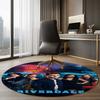 Riverdale Printed Round Rug Carpet Chair Rug Area Rug Entryway Doormats,for Office Chair Living Room Bedroom Kitchen Room.