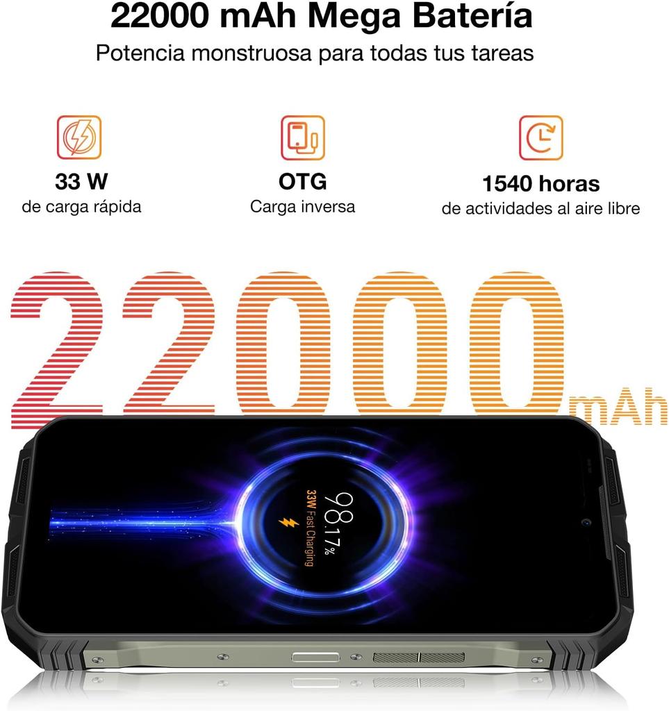 DOOGEE V Max Plus Cell phone 6.58" HD+ Display, 120Hz 36GB(16+20) 512GB, 200MP Ai Camera 22000mAh Battery  Android 14