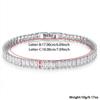 New Luxury Princess Cut 17cm Silver Color on Hand Bracelet Bangle for Women Anniversary Gift Jewelry S5776
