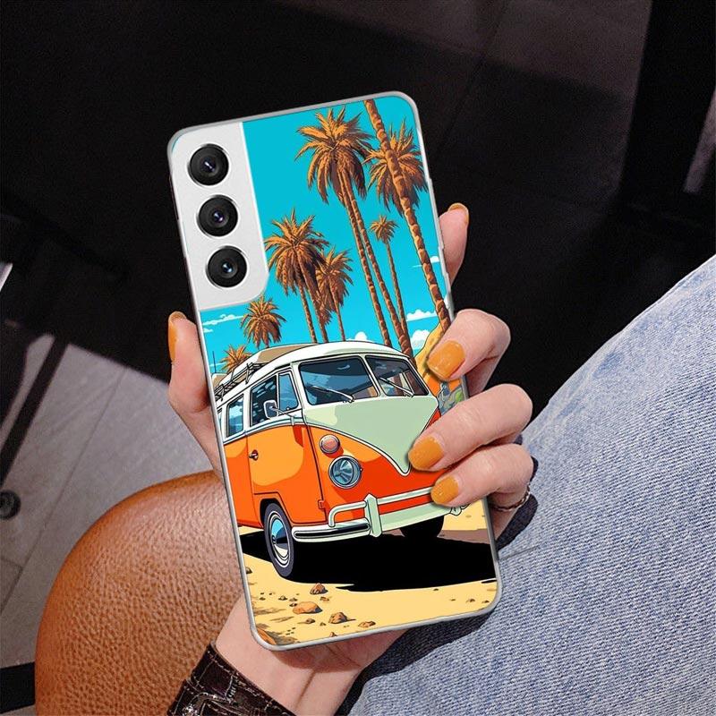 Classic Vintage Old Retro Car Phnoe Case for Samsung Galaxy S26 S25 Edge S23 S24 Ultra S22 Plus S21 S20 FE Unique Cover Soft Coq Samsung S24 Plus