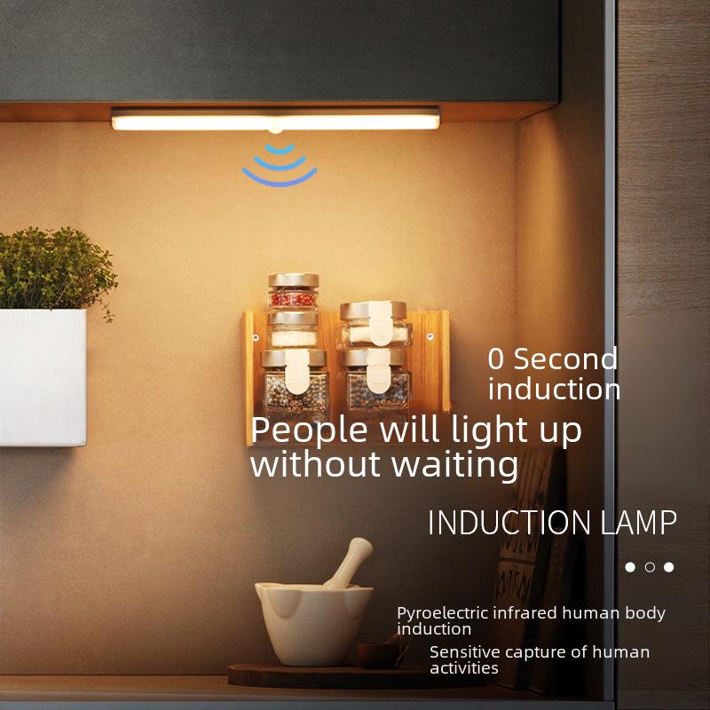Rechargeable Wireless Motion Sensor LED Strip: Magnetic, Self-Adhesive Night Light for Wardrobes and Cabinets