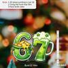 2D Flat St. Patrick's Day Acrylic Lucky Number 67 Irish Pendant, Home Decor Plaque Hanging Wall Art Decorative Garden Decoration for Room Door Signs H