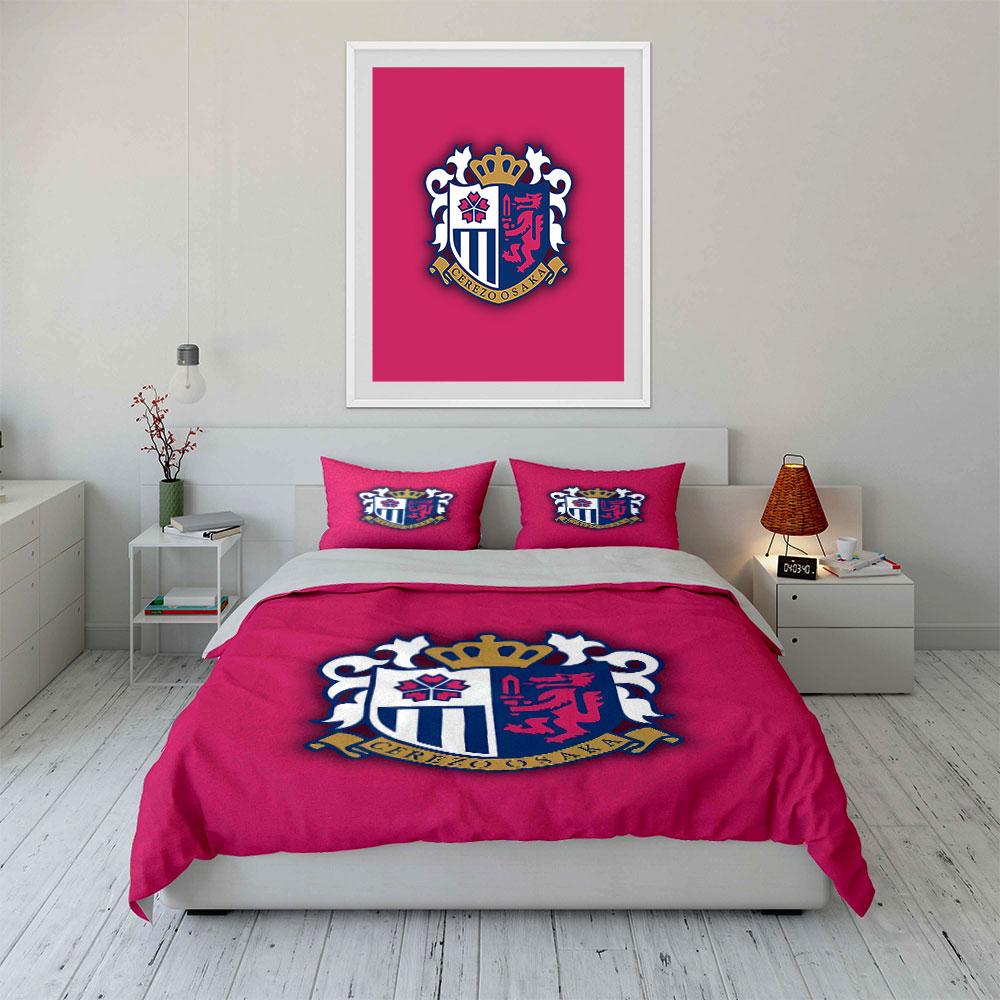 Pink Bedding Set with Crest Logo Bedding Duvet Cover Set Duvet Cover Pillowcases (1 * Duvet Cover 2 * Pillowcases, Without Duvet Insert)