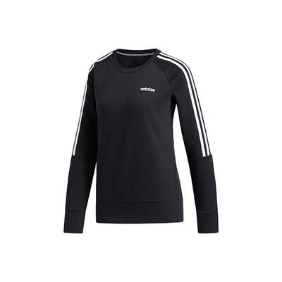 3 Stripes Fleece Crew Neck Sweatshirt Women Sweatshirt Black FL4894