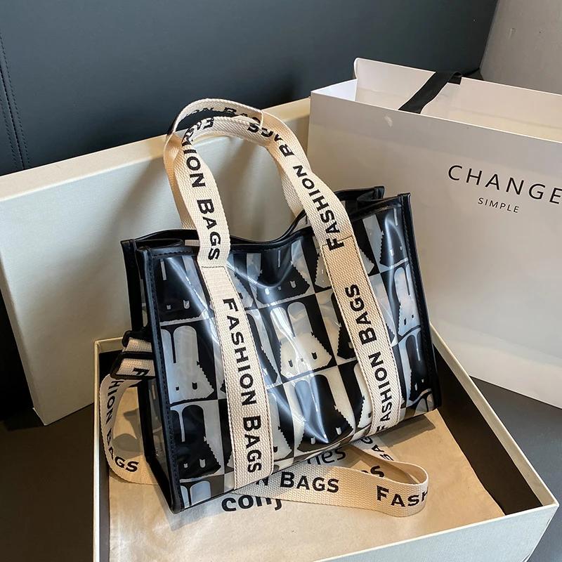 Fashion Designer PVC Graffiti Handbags  New Large Capacity Lady Trend Messenger Crossbody Bags Cool Girls Brand Shoulder Bag