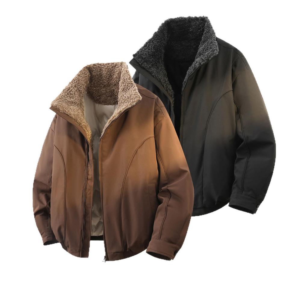 Herren Luxus Bergadler Lammwolle Winter Daunenjacke