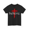 Believe In Cross Jesus Christ Christian Sayings Bible Faith God Vintage T-Shirt