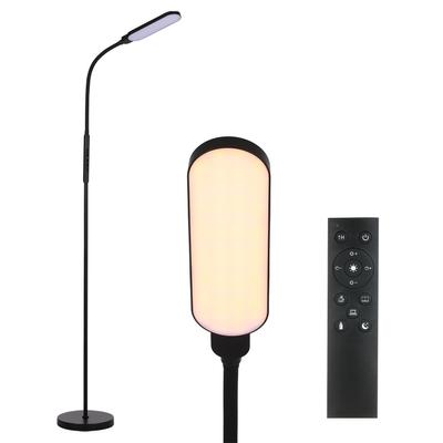 Lampadaire LED Lampes sur pied modernes Lampe de lecture 9 niveaux de luminosité et 5 couleurs de lumière