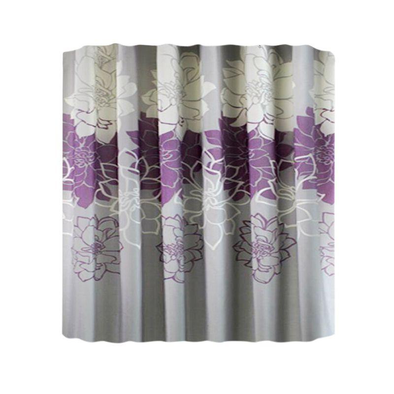 

Занавески для душа с цветочным узором, занавески для ванной комнаты, водонепроницаемые тканевые шторы с крючками 180*180cm