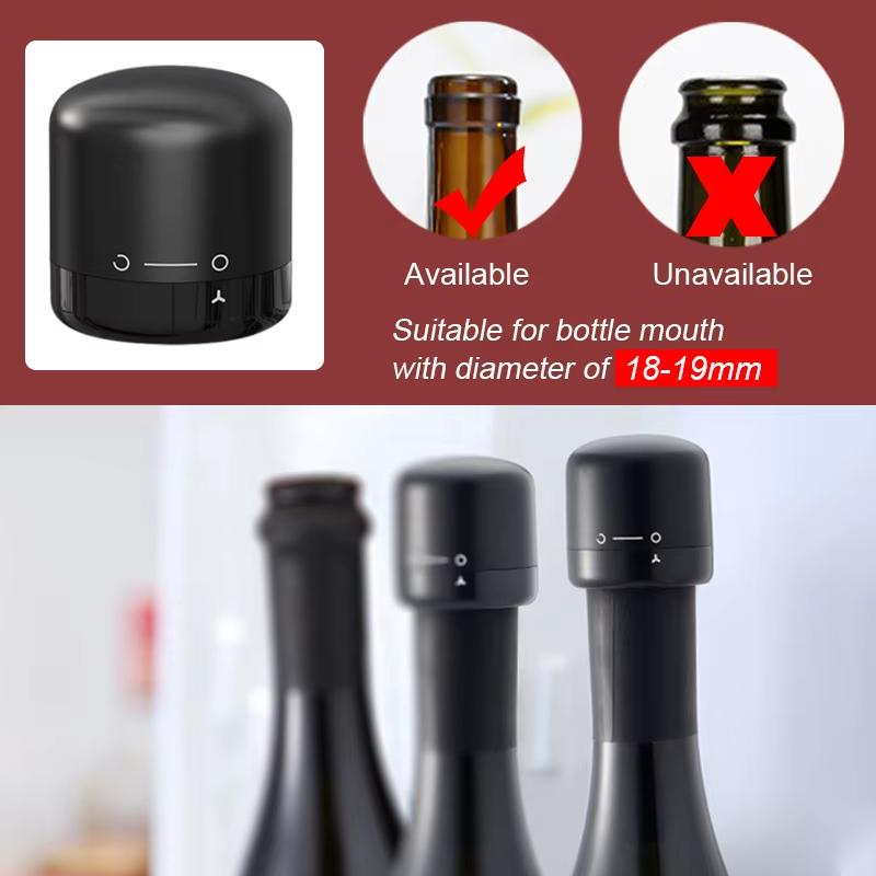 Vacuum Sealed Wine Bottle Stopper Leak Proof Fresh Keeping Cork Plug For Champagne Bar Wine Storage Accessory