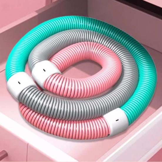 Weighted Soft Spring Hoop Waist-Friendly Foldable Fitness Hoop Portable Home Gym Men Women Adults Body Waist Slimming Exercise Equipment