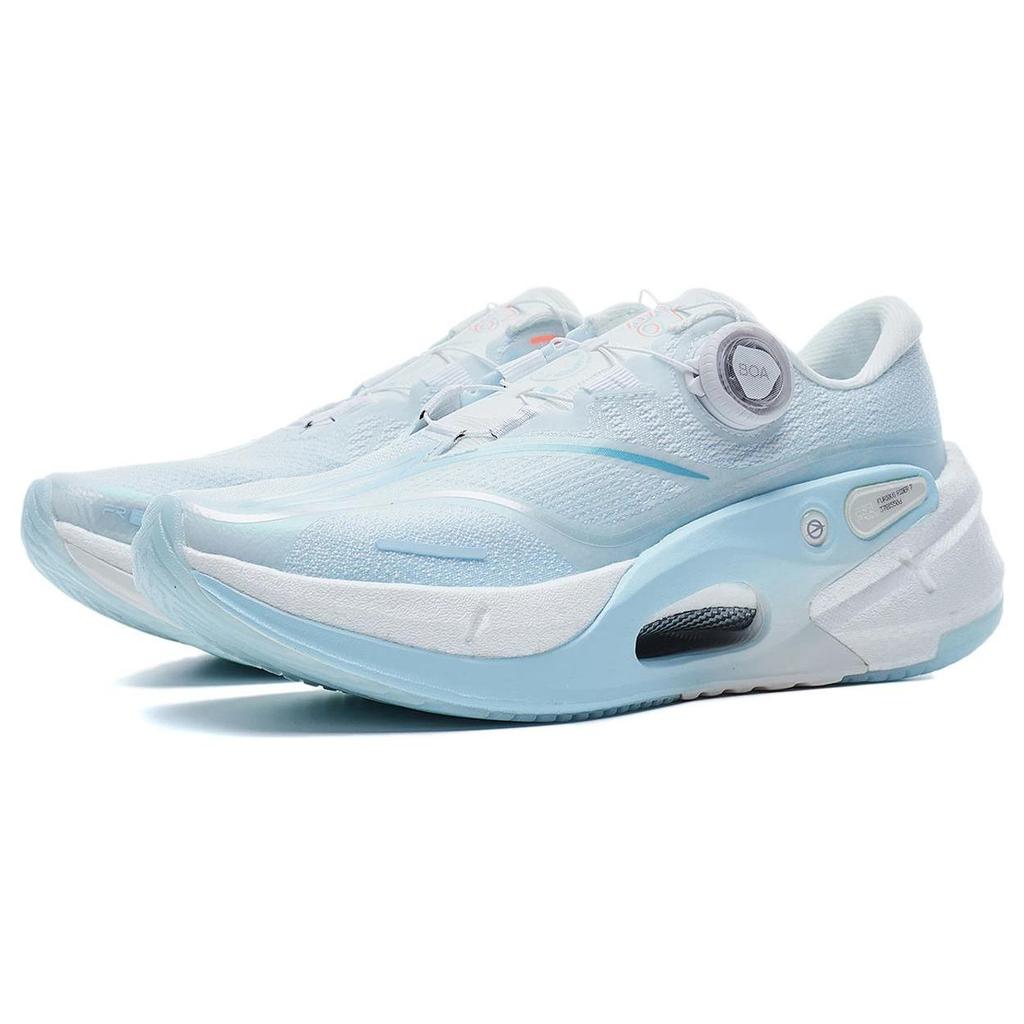 נעלי ריצה Li Ning Furious Rider 7.0 PRO V2, נוחות, עמידות להחלקה ושחיקה, נמוכות, לנשים, לבן-כחול ARZT010-2