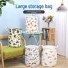 Large Fabric Foldable Storage Bag for Clothes, Quilts, and Toys