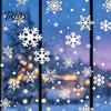 Shop Window Snowflake Displays 3PCS Christmas Static Stickers, Reusable Cling Decals, PVC Home Winter Glass Stickers Decoration Clings for Windows And