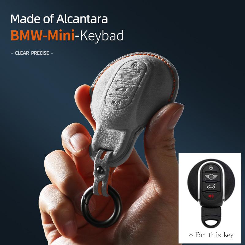 Alcantara Suede Car Key Case Cover For BMW Mini COOPERS ONE JCW CLUBMAN F56 F55 F54 F57 F60 R55 R56 R57 R58 R59 R60 S Roadster