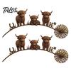 Unique Outdoor Garden Accent Animal Stake, Rustic Yard Art Decorations with Dandelion Accent, Metal Decorative Sculpture for Lawn Patio Flower Bed And