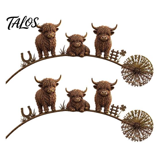 Unique Outdoor Garden Accent Animal Stake, Rustic Yard Art Decorations with Dandelion Accent, Metal Decorative Sculpture for Lawn Patio Flower Bed And