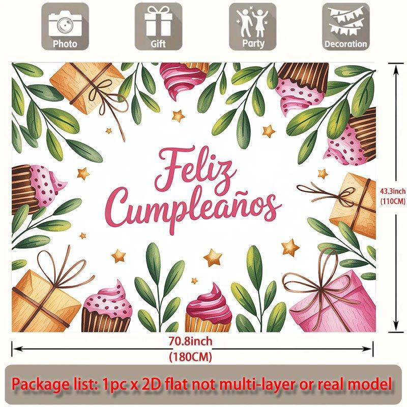 Party Backdrop Flat Feliz Cumpleaos Events Wedding Coming Ceremony Four Season Event Backdrop Decoration Front Door Decor Celebrations