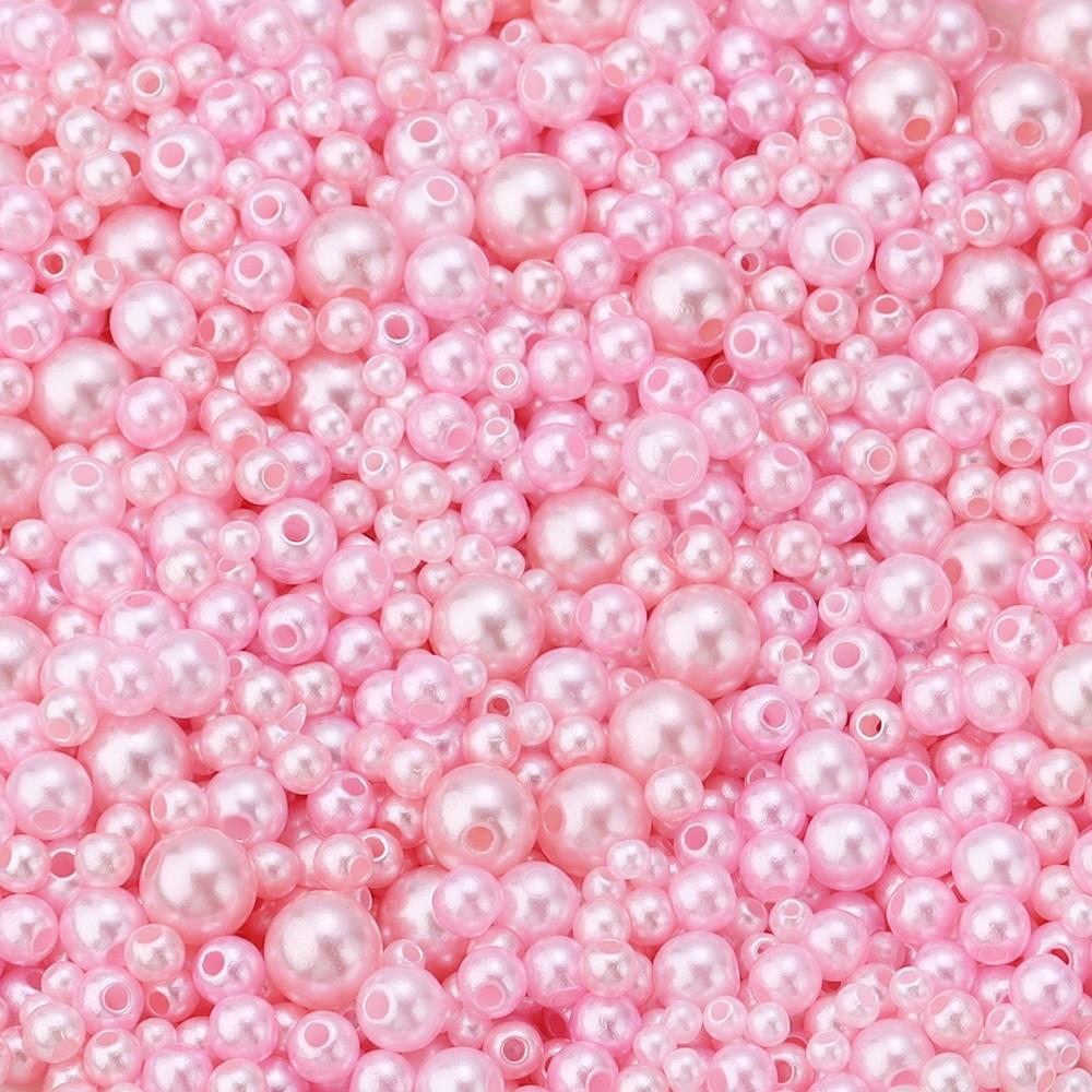 3/4/5/6/8mm ABS Imitation Pearl Beads Color Loose Round Beads For Jewelry Making DIY Handmade Necklace Bracelet Accessories