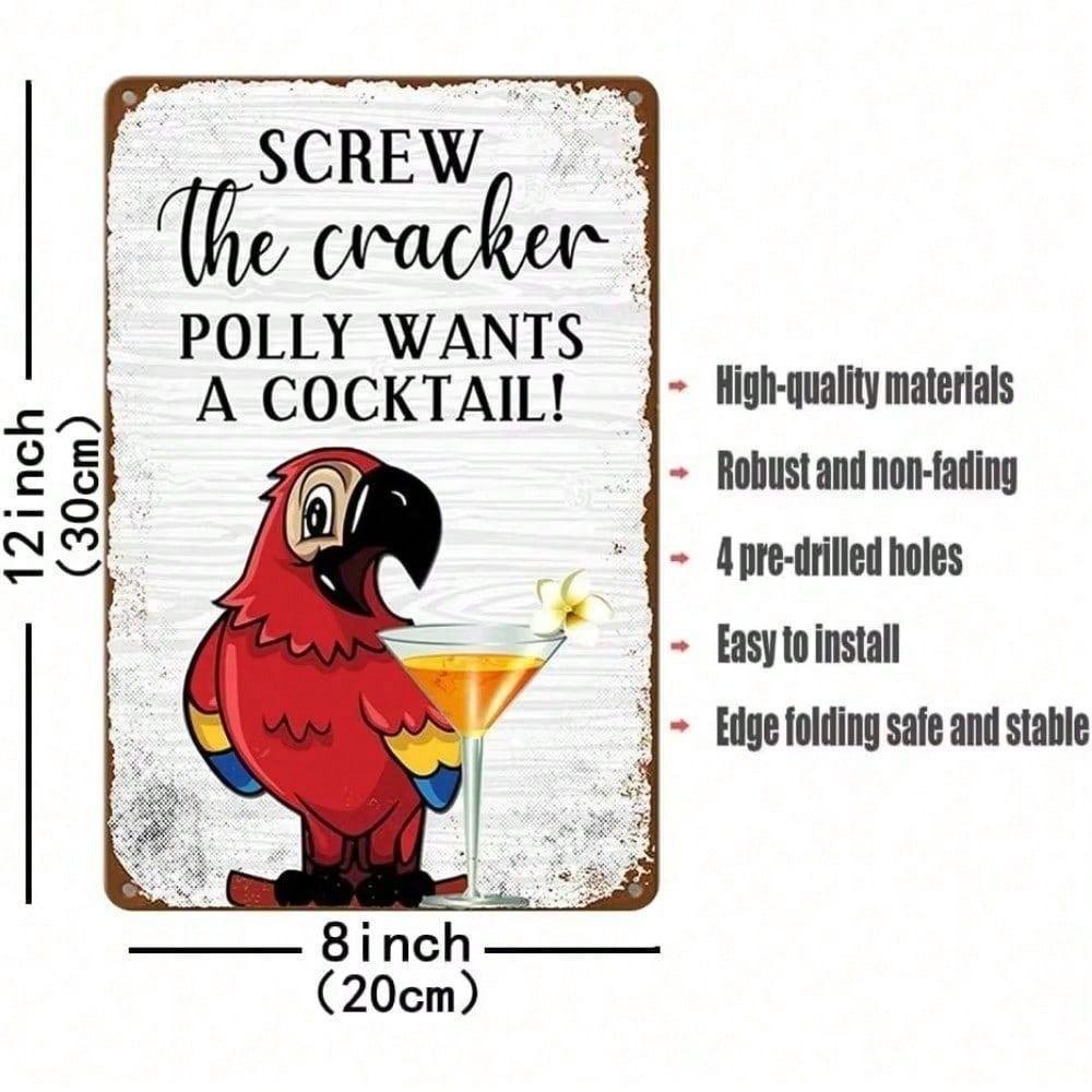 Vintage Funny Tin Sign Bar Wall Decor for Beach House & Patio
